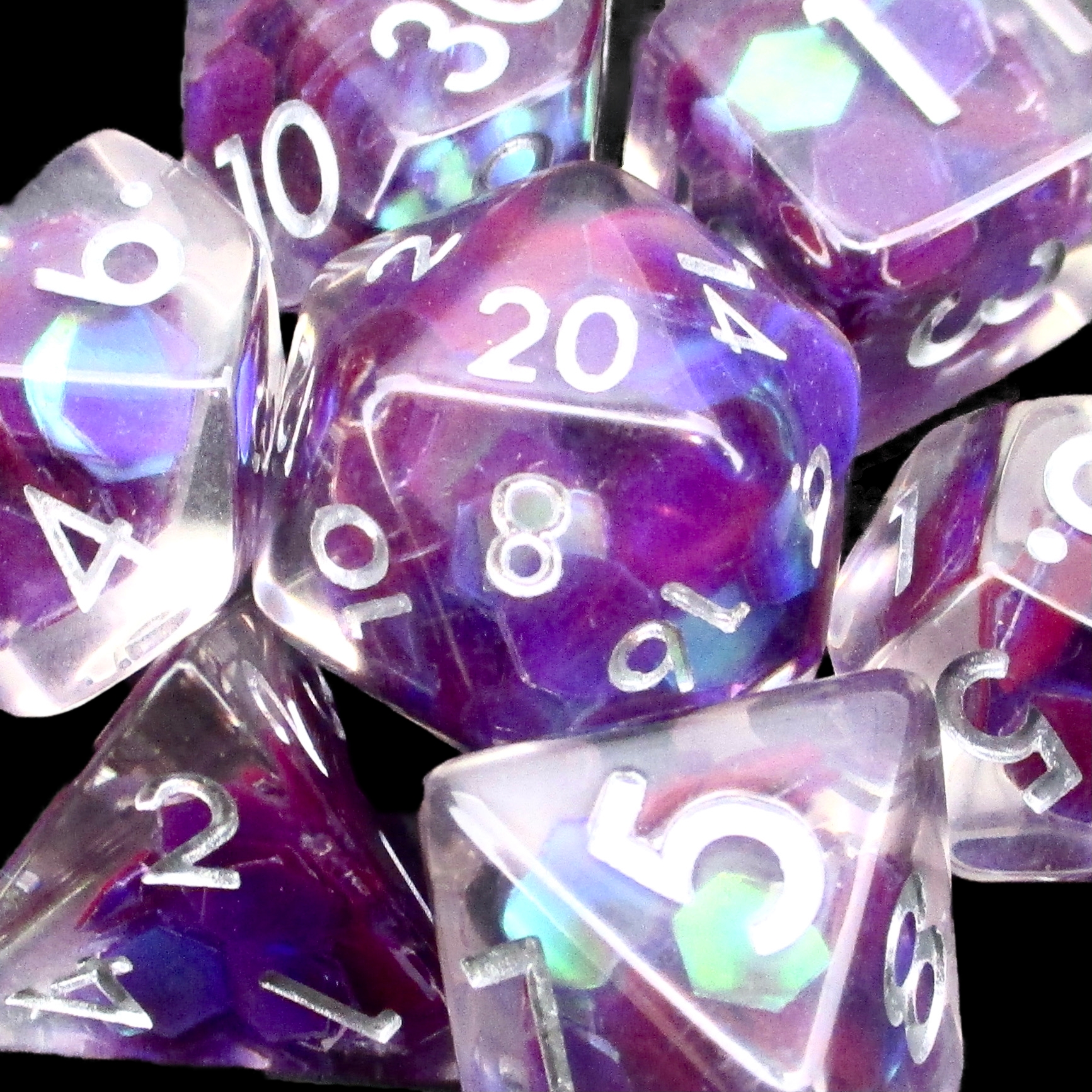 TDSO Purple Dragon Scale Dice - *TDSO Dragon Scale dice - Dice & Dice Sets