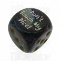 Chessex Lustrous Shadow Don't Touch My Dice! Logo D6 Spot Dice