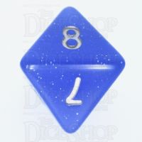TDSO Translucent Glitter Blue D8 Dice