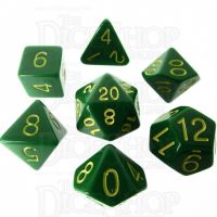 Role 4 Initiative Opaque Green & Gold 7 Dice Polyset