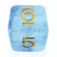 TDSO Glitter Transparent Blue D6 Dice