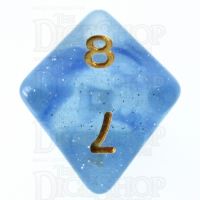 TDSO Glitter Transparent Blue D8 Dice