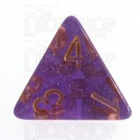 TDSO Iridescent Glitter Purple D4 Dice