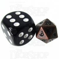 TDSO Metal Antique Copper MINI 10mm D20 Dice