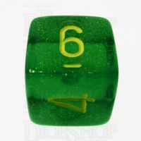 Chessex Borealis Maple Green & Yellow D6 Dice
