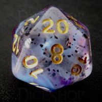 TDSO Particles Swirl Violet Sulfer D20 Dice