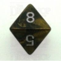 Chessex Leaf Black Gold D8 Dice