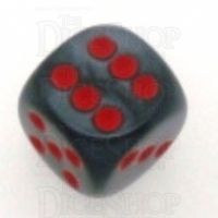 Chessex Velvet Black & Red 16mm D6 Spot Dice