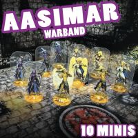  ArcKnight Flat Plastic Miniatures - Aasimar Warband - 10 Minis