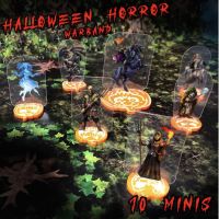  ArcKnight Flat Plastic Miniatures - Halloween Horror Warband - 10 Minis