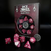 Dice Tomes Bard 7 Dice Polyset + Coin 