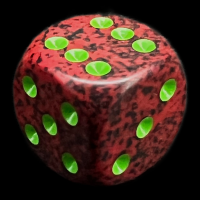 Chessex Speckled Strawberry 16mm D6 Spot Dice