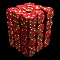 Chessex Speckled Strawberry 36 x D6 Dice Set