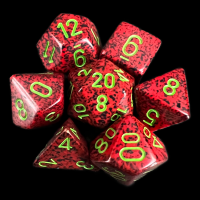 Chessex Speckled Strawberry 7 Dice Polyset