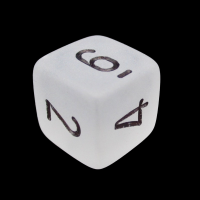 Chessex Frosted Clear & Black D6 Dice