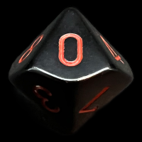 Chessex Opaque Black & Red D10 Dice