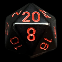 Chessex Opaque Black & Red D20 Dice