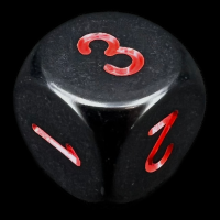 Chessex Opaque Black & Red D3 Dice