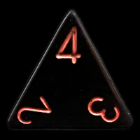 Chessex Opaque Black & Red D4 Dice