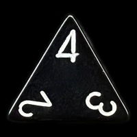 Chessex Opaque Black & White D4 Dice