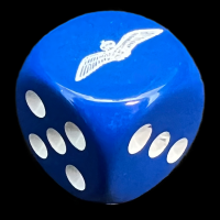 Chessex Opaque Blue & White Royal Air Force RAF D6 Spot Dice