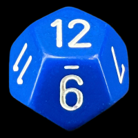 Chessex Opaque Blue & White D12 Dice