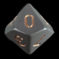 Chessex Opaque Dark Grey & Copper D10 Dice