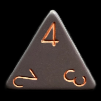 Chessex Opaque Dark Grey & Copper D4 Dice
