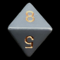Chessex Opaque Dark Grey & Copper D8 Dice