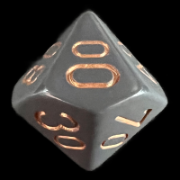 Chessex Opaque Dark Grey & Copper Percentile Dice