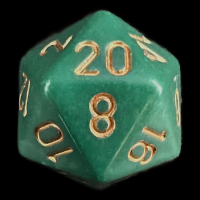 Chessex Opaque Dusty Green & Copper D20 Dice