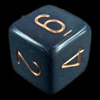 Chessex Opaque Dusty Blue & Gold D6 Dice