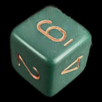 Chessex Opaque Dusty Green & Copper D6 Dice