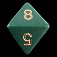 Chessex Opaque Dusty Green & Copper D8 Dice