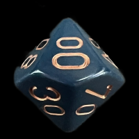 Chessex Opaque Dusty Blue & Gold Percentile Dice