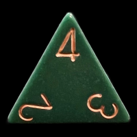Chessex Opaque Dusty Green & Copper D4 Dice