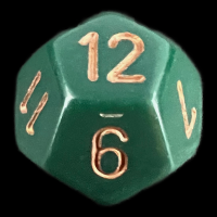 Chessex Opaque Dusty Green & Copper D12 Dice