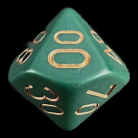 Chessex Opaque Dusty Green & Copper Percentile Dice