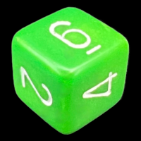 Chessex Opaque Green & White D6 Dice
