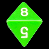 Chessex Opaque Green & White D8 Dice