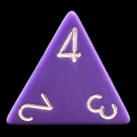 Chessex Opaque Purple & White D4 Dice