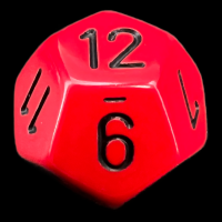 Chessex Opaque Red & Black D12 Dice