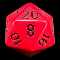 Chessex Opaque Red & Black D20 Dice