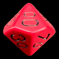 Chessex Opaque Red & Black Percentile Dice