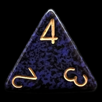 Chessex Speckled Golden Cobalt D4 Dice