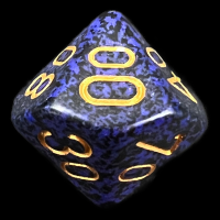 Chessex Speckled Golden Cobalt Percentile Dice
