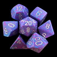 Chessex Speckled Silver Tetra 7 Dice Polyset