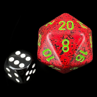 Chessex Speckled Strawberry JUMBO 34mm D20 Dice