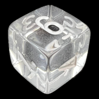 Chessex Translucent Clear & White D6 Dice