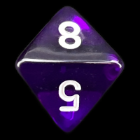 Chessex Translucent Purple & White D8 Dice